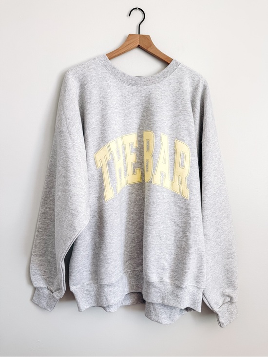 The Bar Sweaters - The Bar “The Bar” Graphic Oversized Crewneck Sweatshirt Heather Gray XXL NWOT